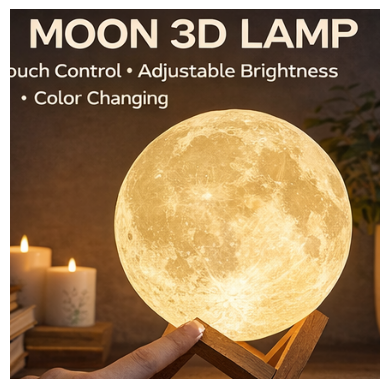 3D Moon Lamp Light